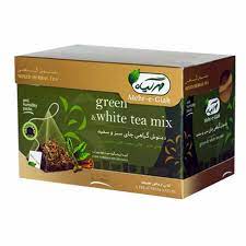 دمنوش مخلوط چای سفید و سبز مهرگیاه (14عدد)