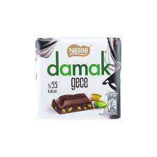 شکلات تلخ 55% پسته ای داماک (60گرم)