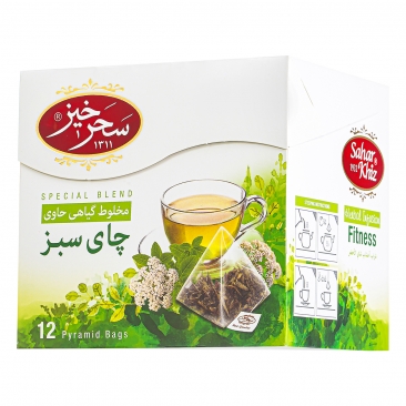 دمنوش چای سبز سحرخیز(12عدد)