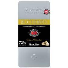 شکلات تابلت تلخ پسته ای 72 درصد فلزی باچرون (100گرم)