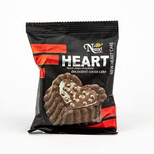کيک کاکائويي قلبي باکرم وتزئين کاکائو نظري (60 گرم)