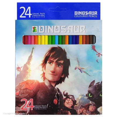 دايناسور مداد رنگي 24 رنگ
